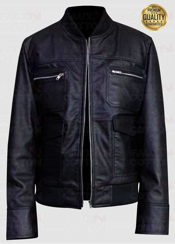 Dwayne Johnson The Other Guys Rock Black Biker Jacket